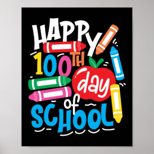 Lycklig 100 skoldag poster