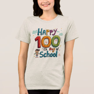 lycklig 100 skoldag t shirt