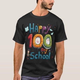 lycklig 100 skoldag t shirt