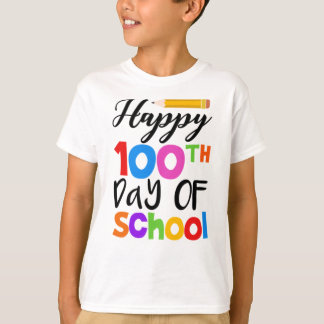 Lycklig 100 skoldag t shirt