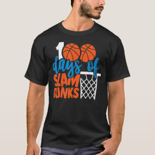 Lycklig 100 skoldagar 100 dagar Slam dunk Ba T Shirt