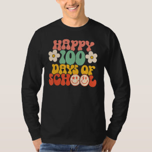Lycklig 100 skoldagar 100 dagar Smartare Groovy R T Shirt