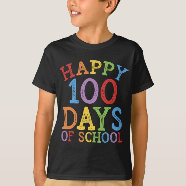 Lycklig 100 skoldagar, 100 dagars kostym t shirt (Framsida)