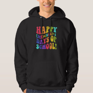 Lycklig 100 skoldagar 100 dagars lärarmatur för sk hoodie