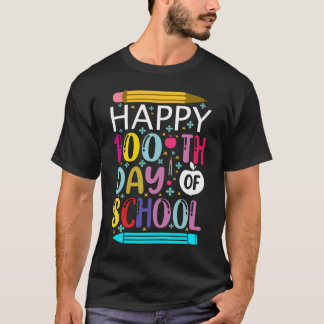 lycklig 100 skoldagar 100 dagars skolskola t shirt
