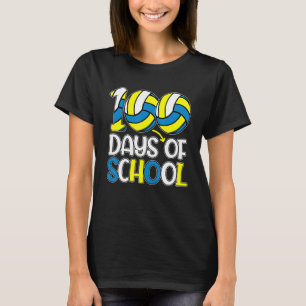 Lycklig 100 skoldagar 100 dagars volleyball Tea T Shirt