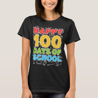 Lycklig 100 skoldagar 100 skoldag t shirt