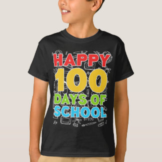Lycklig 100 skoldagar 100 skoldag t shirt