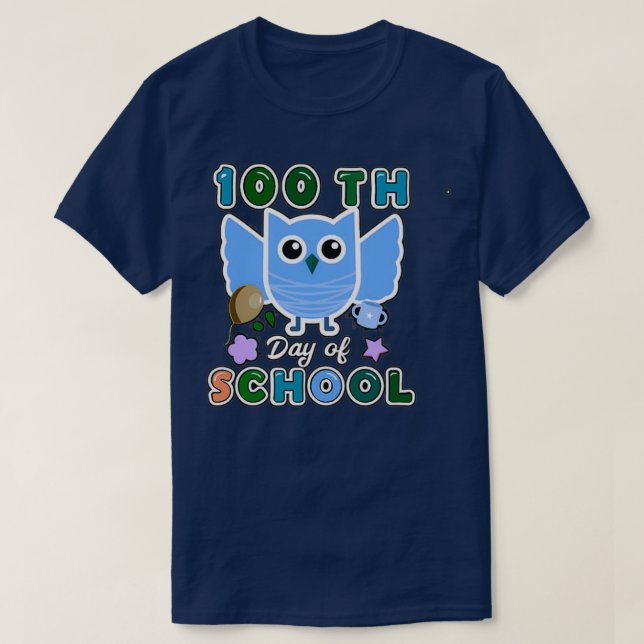 Lycklig 100 skoldagar 46 t shirt (Design framsida)