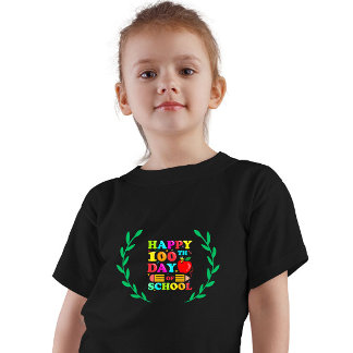 Lycklig 100 skoldagar! Barn Firande T Shirt
