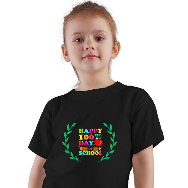 Lycklig 100 skoldagar! Barn Firande T Shirt (Skapare uppladdad)