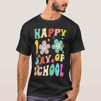 lycklig 100 Skoldagar groovy 100:e skoldagen T Shirt
