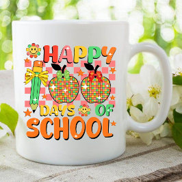 lycklig 100 skoldagar . läraruppskattning kaffemugg