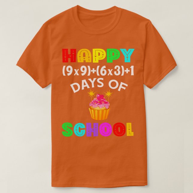 Lycklig 100 skoldagar t shirt (Design framsida)