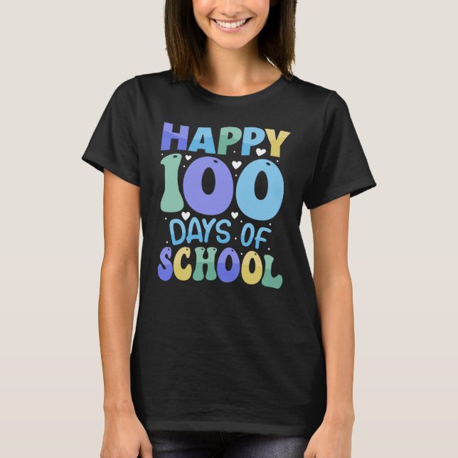 Lycklig 100 skoldagar t shirt (Framsida)