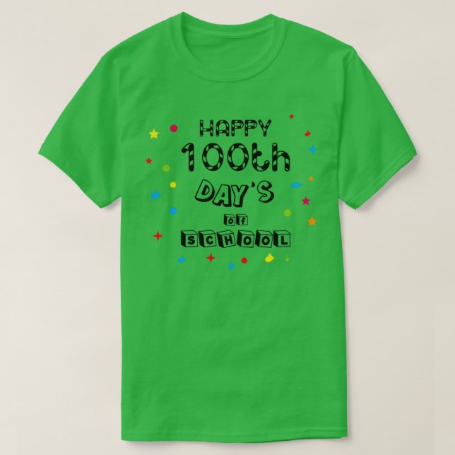 Lycklig 100 skoldagar t shirt (Design framsida)