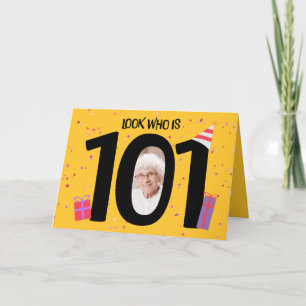 Lycklig 101:a födelsedagen Big 101 Bild Ram Helgkort