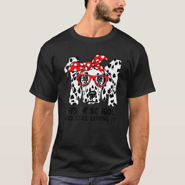 Lycklig 101 dagar skolcute Hund och fortfarande le T Shirt (Framsida)