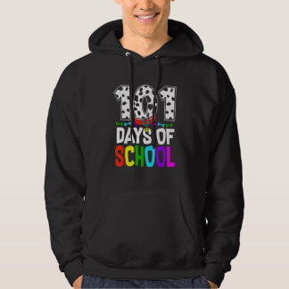 Lycklig 101 dagar skolcute Hundar Älskare Student  Hoodie