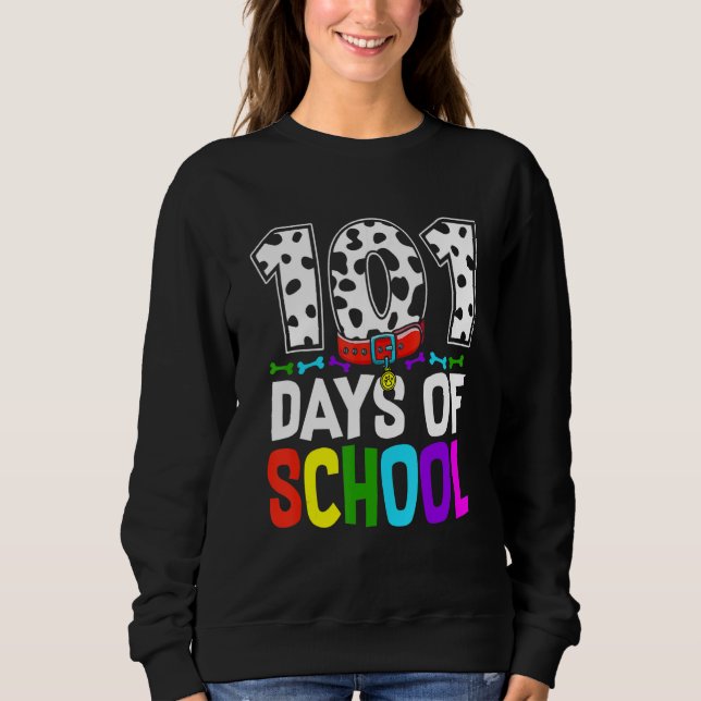 Lycklig 101 dagar skolcute Hundar Älskare Student  T Shirt (Framsida)