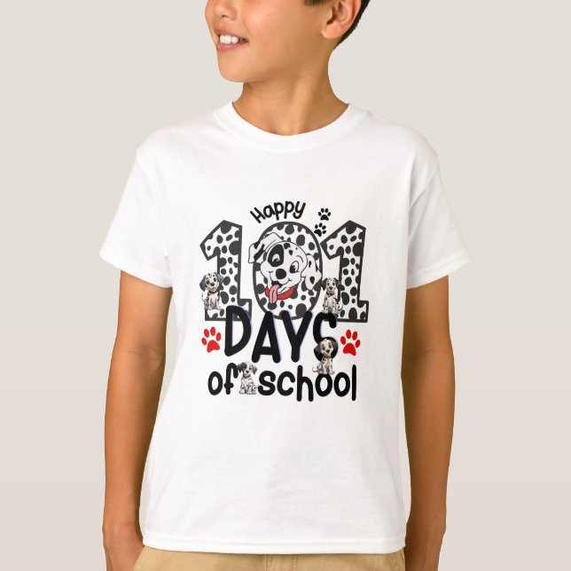 Lycklig 101 skoldagar t shirt (Framsida)