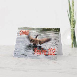 Lycklig 102:a födelsedag kort