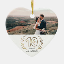 Lycklig 10-årsjubiléet för par