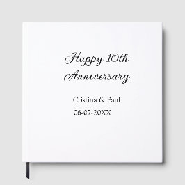 Lycklig 10-årsjubileum: ett minimum bröllop namn gästböcker