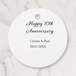 Lycklig 10-årsjubileum: ett minimum bröllop namn gåvor etiketter