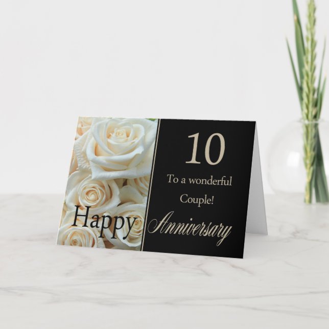 Lycklig 10-årsjubileum ro kort (Framsida)