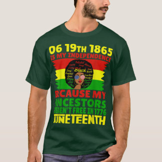 Lycklig 10:e är mitt Independence day-fria svarta T Shirt