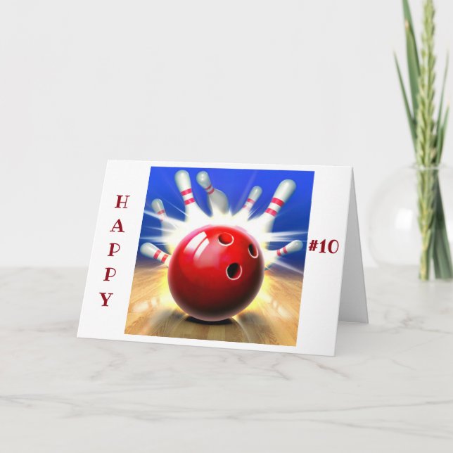 LYCKLIG ****10:e BIRTHDAY**** Kort (Framsida)