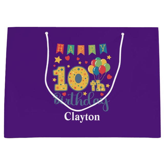 Lycklig 10:e födelsedag för stora gåvor (Framsidan)