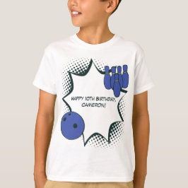 Lycklig 10:e födelsedagen Bowling Party T Shirt