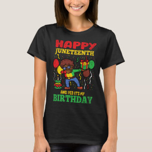 Lycklig 10:e och ja min födelsedag svart t shirt