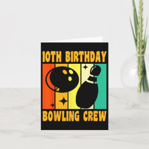 Lycklig 10 födelsedag 10 år gammal Vintage Bowling Kort