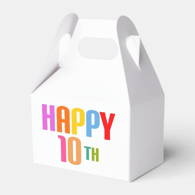 Lycklig 10 presentaskar (Framsidan Sidan)