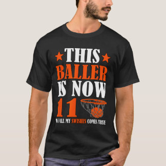 Lycklig 11:e födelsedagen 11 år gammal Bysketbyll T Shirt