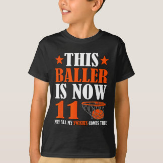 Lycklig 11:e födelsedagen 11 år gammal Bysketbyll T Shirt