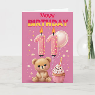 Lycklig 11:e födelsedagen kort