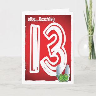 Lycklig 13-årsdagen kort