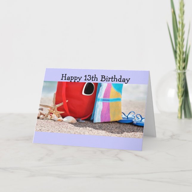 LYCKLIG 13:e BIRTHDAY TILL EN NY TEENAGER! Kort (Framsida)