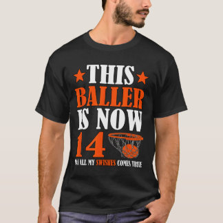 Lycklig 14:e födelsedagen 14 år gammal Bysketbyll T Shirt