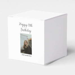 Lycklig 15:e födelsedag lägger till namn fototext  presentaskar