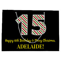 Lycklig 15:e födelsedag och God jul, eget namn