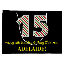 Lycklig 15:e födelsedag och God jul, eget namn