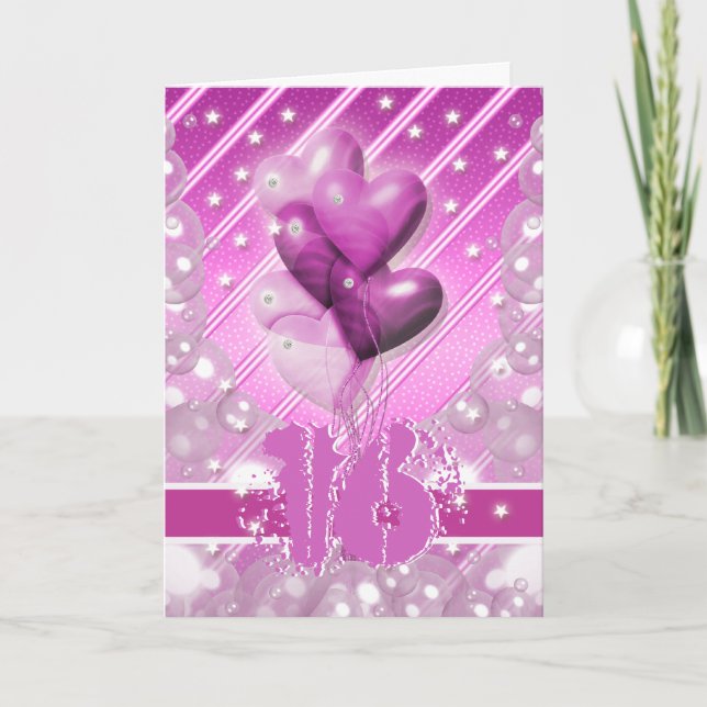 Lycklig 16-årsballonger ljusa kort (Framsida)