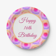 Lycklig 16:e födelsedag Papper plåt