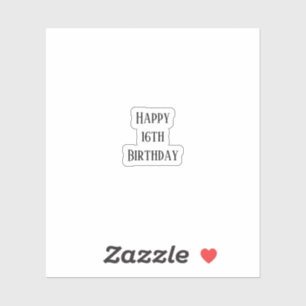 Lycklig 16:e födelsedagen 16:e Anpassningsbarna 20 Klistermärken