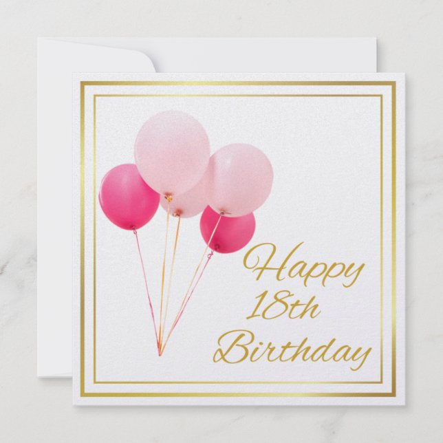 LYCKLIG 18:E BIRTHDAY-GULD RAM JULKORT (Framsida)